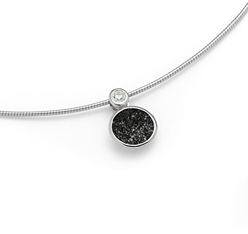 DUR Schmuck Damen Kette POLARSTERN Lavasand, Silber 925/-rhodiniert 42cm (K2457)