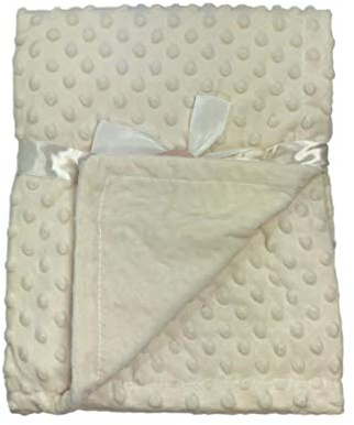 Newborn Soft Bubble Baby Blanket with Fleece Back for Crib Pram Boys Girls Infant Cot Bed Swaddle Pram Shawl Wrap Toddler Snuggle E&A Distribution Limited (Cream)