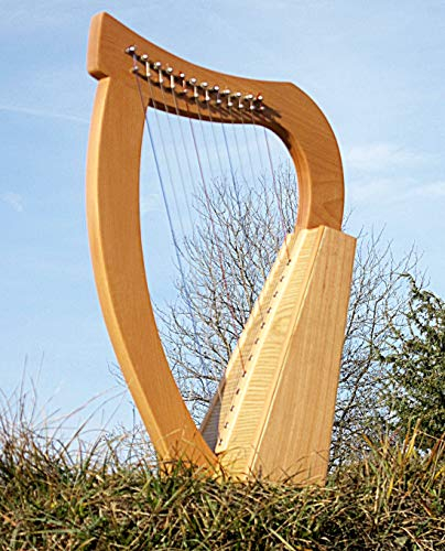 Irisch Keltische Kinder Harfe Harp 12 Saiten aus Buche hell incl Tasche Neu