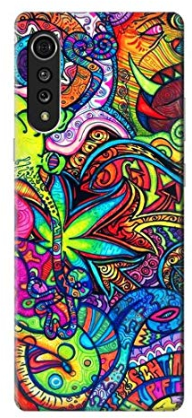 Innovedesire Colorful Art Pattern Hülle Schutzhülle Taschen für LG Velvet
