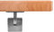 Handlauf Holzhandlauf VKT 42 x 42 mm Wandhandlauf Buche leicht gedämpft Halter eckig 200 cm 2 Halter