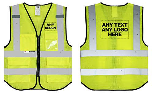 Salzmann Warnweste mit Logoaufdruck | XS-4XL | Aus luftdurchlässigem Mesh | Hergestellt mit 3M Reflektierendem Material | Entspricht EN17353
