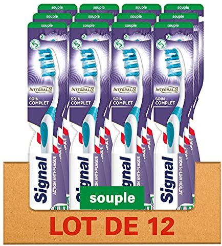SIGNAL Zahnbürste, weich, klassische Pflege, Mundhygiene, recycelbar (12 Stück)