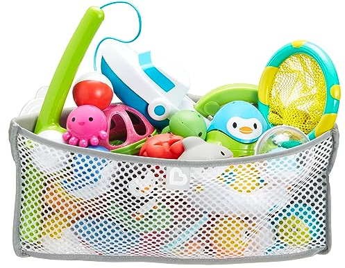 Munchkin High'n Dry Corner Bath Toy Organizer, Grey