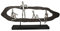 Casablanca modernes Design GILDE Deko Skulptur Figur - Beste Freunde - Hang Out Silber, Holz/Alu - Breite 75 cm