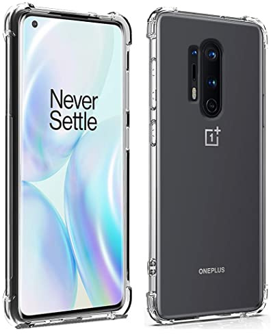 jonlineuk OnePlus 8 Pro Case Shock-Absorbent Transparent Slim Clear Gel Bumper Case Cover For (OnePlus 8 Pro)