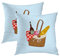 Batmerry Picnic Basket Throw Pillow Covers,Wine Graphic Whimsical Food Lunch Retro Bread Decorative Pillow Covers Digital Printing Blended Fabric for Couch Sofa Bed Invisible Zipper 16X16 In