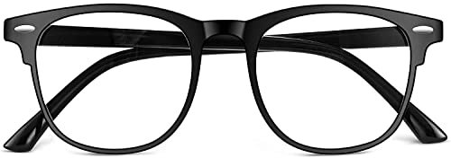HshDUti Blue Light Blocking Glasses,Anti Blue Light Glasses HD-Vision Computer Gaming Glasses, Anti Glare Glasses with Blue Light Filter, Light Weight Clear Lens Reading Glasses for Women Men Black