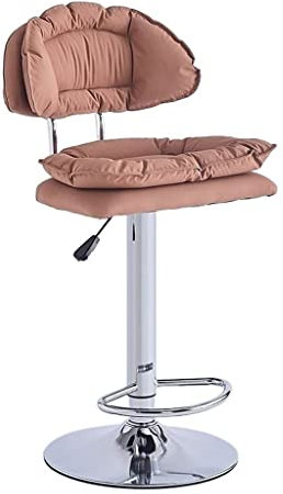 HIHELO Hocker für Küchentheke Nordic Casual High Chair Lift Chair Stoff Soft Cushion Bar Counter Rotating High Foot Disc mit Hocker mit Rückenlehne Barhocker (Color : D)