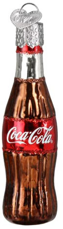Old World Christmas Gumdrops Mini-Coca-Cola-Flasche aus Glas, geblasenes Ornament für Weihnachtsbaum
