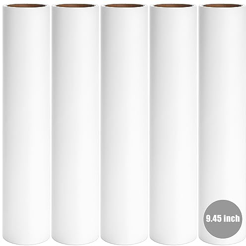 9.45 inch Lint Roller Refills Only, Large Floor Lint Remover Roller Refills for Pet Hair, Extra Sticky 5 Rolls Total 300 Sticky Sheets