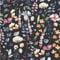 Verdicken Tapete Blumen,Schwarz Abziehen und Kleben Tapete Tinte Blume Blätter Tapete Vinyl Selbstklebende Tapete für Schlafzimmerschränke und Küchendekoration (17,51 x 118.1)