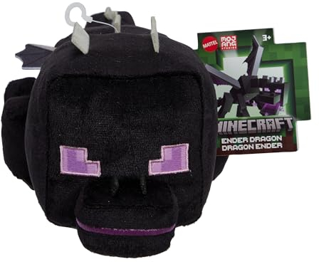 Mattel Minecraft Plüschfigur Enderdrache, weiche Puppe, vom Videospiel inspiriertes Sammelspielzeug, Geschenk, ca. 20 cm HWH32