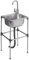 Fregadero De Cocina Independiente,Fregadero Comercial de Acero Inoxidable Con Grifo Y Patas para Garaje Restaurante Cocina Cuarto de lavado Interior Exterior (37x31x75cm)