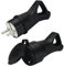 Schuko Stecker + Schuko kupplung, Stecker 230V, Stromstecker Wasserdicht, SchutzkontaktStecker Außenbereich, IP44, Bruchfest, Schwarz - 2 Stücke