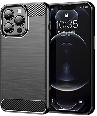 Phernykas Matte for iPhone 13 Pro Case, Shockproof Military Grade Drop Protection, Scratch-Resistant Back, Anti-Fingerprint Slim TPU Cases, Phone Case for iPhone 13 Pro, Black