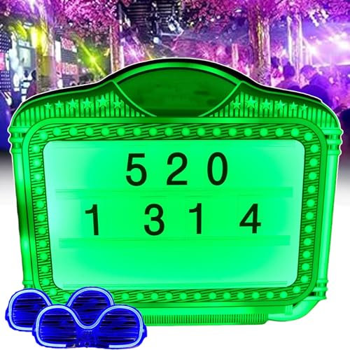 forplubossmmp LED Letter Bottle Presenter - with Luminous Glasses, Hand Holding Bottle Service Sign Display Lights, Light Up Sign Board with Letter Numbers, For Wedding Decor/Bar/Lounge/Party