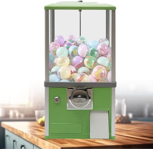 JJENXYYDS Distributore Automatico di Caramelle,distributore Automatico di Caramelle Quadrato Girevole a Quattro Scomparti per Negozi di Giochi e Negozi al Dettaglio in Stile Vintage,Green