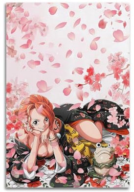 NRCKMIHRAE One Piece Nami Anime-Poster, dekoratives Gemälde, Leinwand, Wandposter und Kunstdruck, moderne Familienschlafzimmer-Dekoration, Poster, 20 x 30 cm