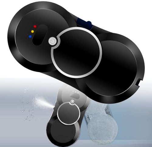 Hydravex Window Cleaner Robot, Smart Glass Cleaning Robotic with 5600Pa Strong Suction, Remote Control Window Cleaning Robot for Windows/Tiles/Class Door,Black