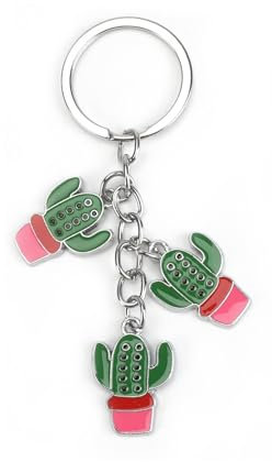 Süßer Kaktus Schlüsselanhänger Für Frauen, Niedliches Grünes Metallanhänger Für Autoschmuck, Tolles Geburtstagsgeschenk Oder Kleine Geschenke Für Freundinnen, Freundin, Schwester Und Zum Verschenken!