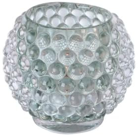 Fink Kleiner Glas-Teelichthalter Ø 9 cm mintfarben genoppter Kerzenhalter