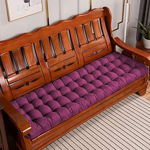 Hollywoodschaukel für 2- und 3-Sitzer, Rattan-Hängesessel, für Innen- und Außenbereich, Sonnenliege, Lila, 155 x 48 cm