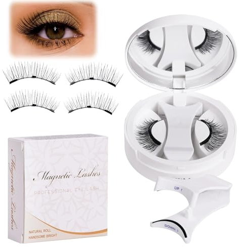 Cils magnétiques réutilisables, cils magnétiques réalistes - Faux cils légers - Réutilisables de faux cils magnétiques à lifting naturel réutilisable pour le cosplay Wear Daily