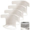 DEJIN Lock Sheet Holders Set - 4 Pack Bed Sheet Holder Secure Bed Sheets Firmly in Place, Heavy Duty Bed Sheet Holder Corner Fitted Sheet Straps Fit All Mattress Size (4, White)