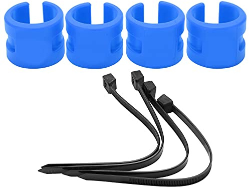 NinGYiYan 4-teiliges Set für Fahrrad, vorne und hinten, Gabel mit Kollisionsschutz, Gummi, Schutzring, Kettenschutz, selbstklebend (blau)