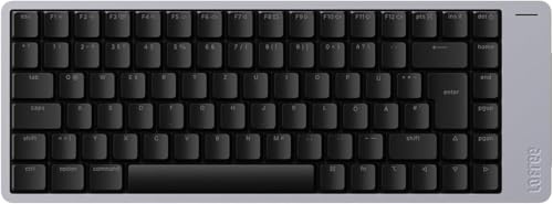 LOFREE Flow2 Low-Profile Mechanik-Tastatur(Deutsches Layout) - Aluminiumlegierung mit Pulse Taktil-Schaltern. Aufladbare kabellose Tastatur mit 3 Verbindungsmodi - Für Win&Mac (Spacegrey, 84)