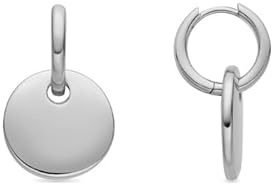 LUXENTER Ohrringe mit Creolen, rhodiniert, silberfarben, Schmuck für Damen, Modell Lieb