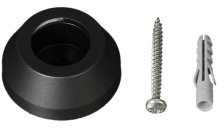 Liedeco Wandlager für Gardinenstangen Como mit ø 20 mm | 1 Stück | schwarz