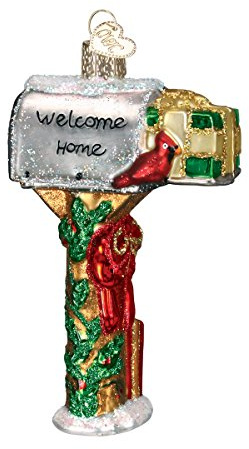 Old World Glass Blown Ornaments for Christmas Tree Welcome Home Mailbox