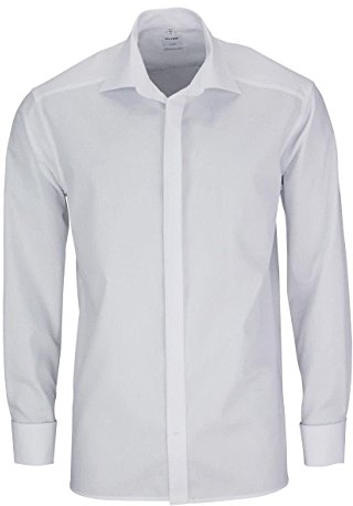 OLYMP Luxor Comfort fit Gala Hemd Langarm Popeline weiß Größe 44