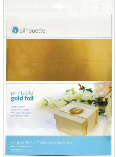 Silhouette America Media-GLD-ADH Bedruckbare Folie für Etiketten und Aufkleber Gold, c1