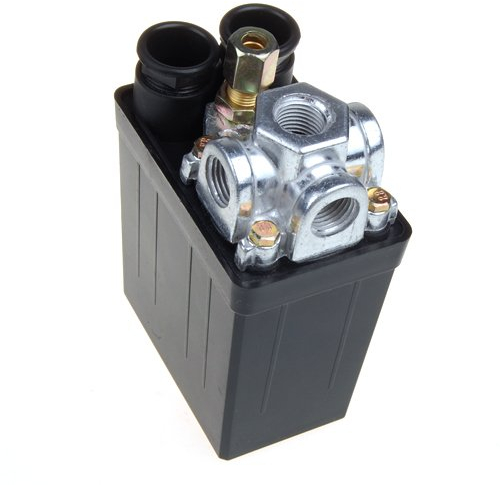 16 A Druckmanometer für Kompressor? Air bedienbar Ventil 175PSI 240 V – Schwarz