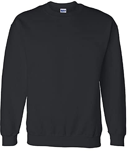 Gildan DryBlend Adult Set-In Crew Neck Sweatshirt (13 Colours) (S) (Black)