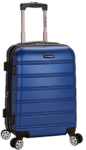 Rockland Melbourne Hardside Expandable Spinner Wheel Luggage, Carry-On 20, Blue