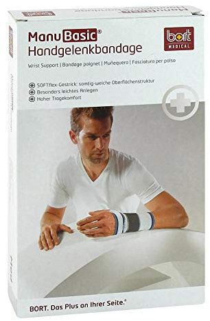 Bort ManuBasic Bandage links XL schwarz 1 St