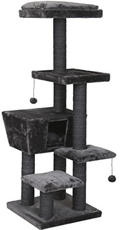Europet Bernina 431-422427 Katzenkratzbaum Trend North Dakota, Circa 48 x 48 x 141 cm, grau