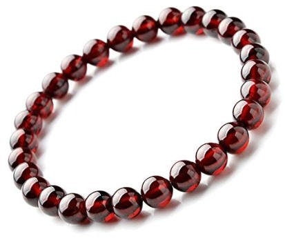 Bracelet en Grenat Pierre Minéral Naturelle Lithothérapie Bijoux Pour Femme