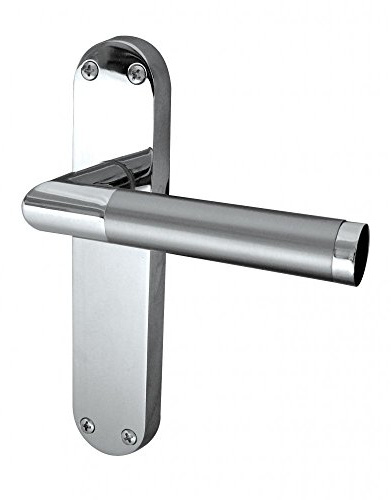 6 Sets x Mitred Door Handle Latchset 185 X 39mm Polished Chrome / Satin Chrome …