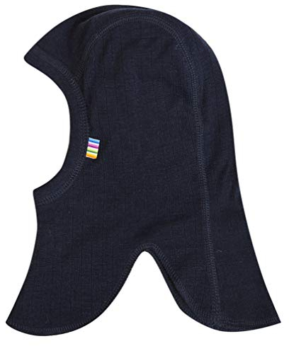 Joha Baby Kinder Unisex Schalmütze Balaclava aus Reiner Merino-Wolle, Größe:48, Farbe:blau