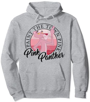 Pink Panther Paint The Town Pink Circle Portrait Pullover Hoodie