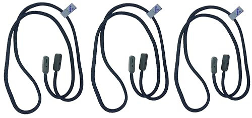 GoGrip Original - VALUE BUNDLE - Secure Glasses Cord - Spectacle and Spec Lanyard Bundle, M, Black X 3