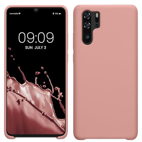 kwmobile Cover per Huawei P30 Pro Custodia - Back Case per Smartphone in Silicone TPU - Protezione Gommata - rosa vintage