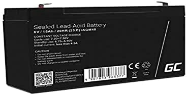 Green Cell PRO Batteria AGM 6V 15Ah accumulatore sigillata VRLA non manutezione ricaricabile Batterie di ricambio ermetica | giocattoli | giocattoli per bambini | Installazioni di allarme