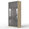 SMARTBett Schrankbett Standard Eiche Sonoma/Anthrazit Hochglanzfront 90 Vertikal