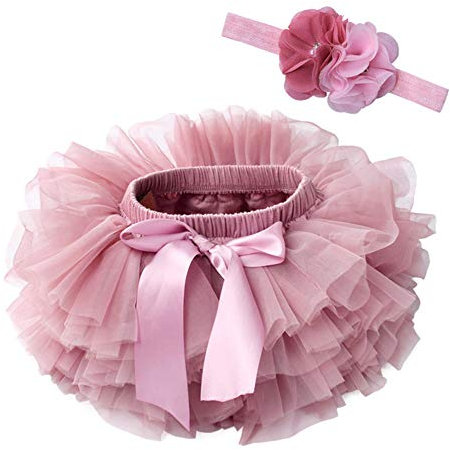 Vobozeany Tutu Gonna Neonata Tulle Bambina Carino Principessa Vestiti Tutu Danza + Fascia per Compleanno Newborn Fotografia Props